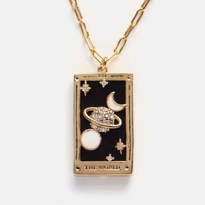 Brand New The World Tarot Necklace